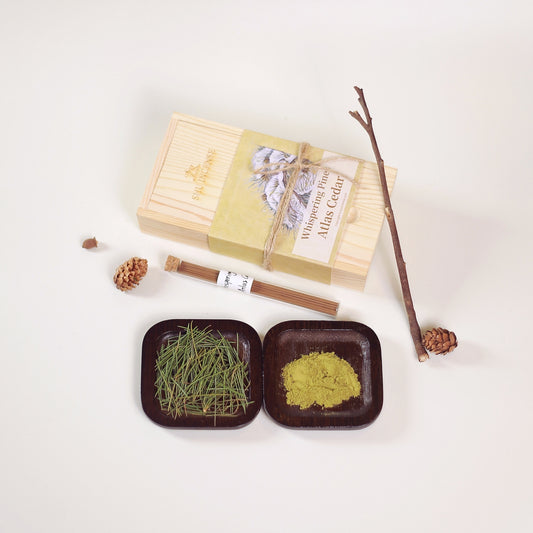 Close-up of Whispering Pines cedar incense sticks | Whispering Pines