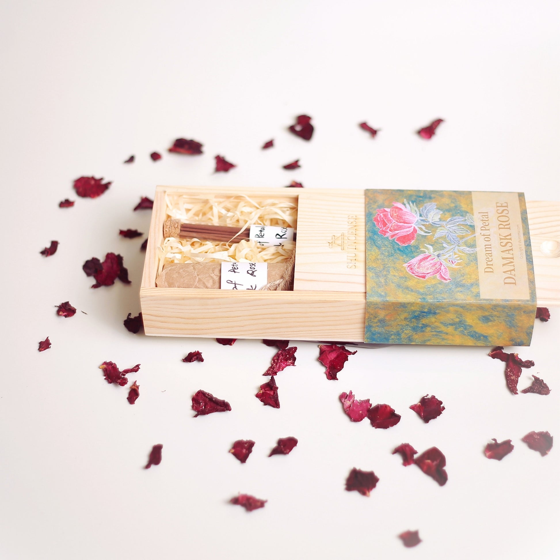 Close-up of Dream of Petals rose incense sticks | Dream of Petals